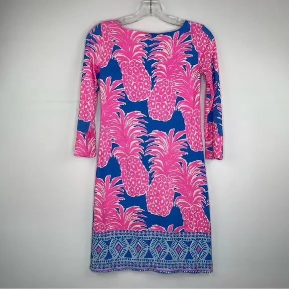 Lily Pulitzer Blue Haven Pineapples mini dress size XXS - Picture 7 of 16